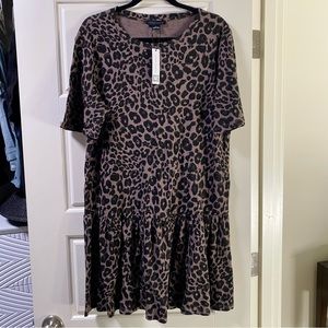 Sanctuary Leopard T Shirt Dress NWT, Size L